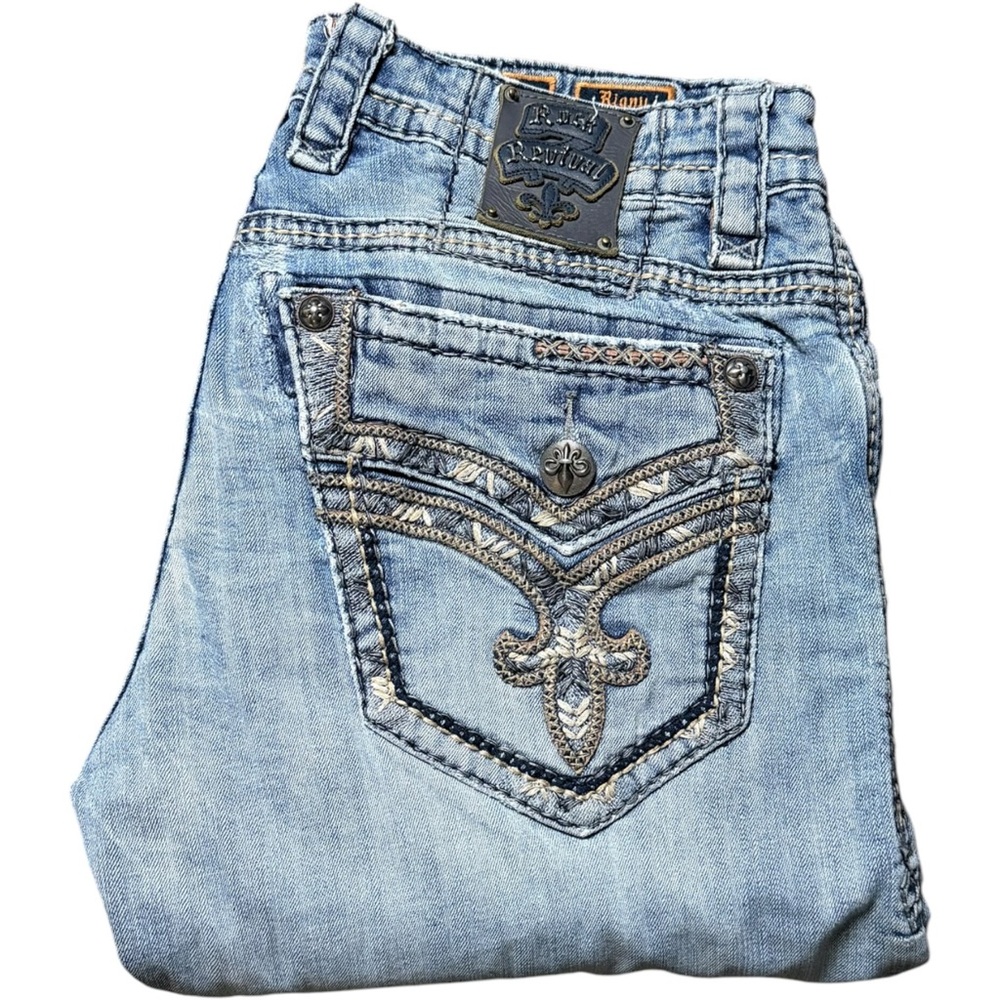 Rock Revival Y2K Rigney Relaxed Straight Fluer De Lis Jeans